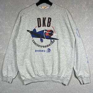 Vintage Diesel Crewneck Sweatshirt Big Logo DKB Stage Crew Men’s Size XL Gray